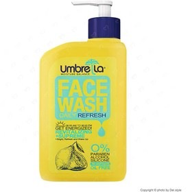 تصویر ژل شستشو صورت آمبرلا حاوی اسانس لیمو حجم 310 میل Umbrela Face Wash Daily Refresh Get Energized 310 ml