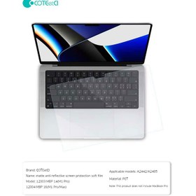 تصویر محافظ صفحه نمایش ضد انعکاس نور مات مک بوک ایر 13.6 اینچ 2022 کوتتسی Coteetci screen protection film Macbook Air 13&quot; 12013 