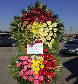 تصویر تاج گل تبریک کد A33 