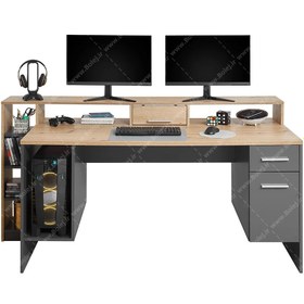 تصویر میز کامپیوتر گیمینگ مدرن و حرفه ای 