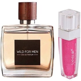 تصویر ادو پرفیوم مردانه استاویتا مدل Wild همراه رژ لب مایع لنسور سری Glaze شماره 01 ا عطر مردانه عطر مردانه