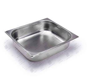 تصویر لگن بن ماری2/3 استیل ضخامت 0/8 SF ابعاد: 352 × 325 میلیمتر با درب و بدون درب