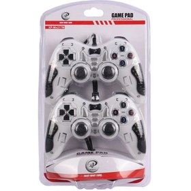 تصویر گیم پد(دسته بازی) دوبل حرفه ای شوکدار فانتزی برند XP PRODUCT مدل : 217 ORIGINAL PROFESSIONAL GAME PAD DOUBLE FANTASY BRAND XP PRODUCT MODEL: 217