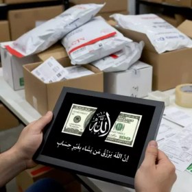 تصویر تابلو الله و دلار 