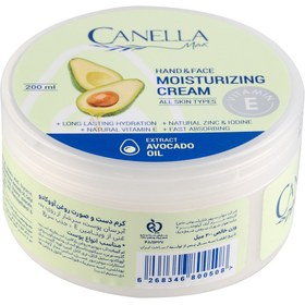 تصویر کرم مرطوب کننده دست و صورت حاوی آووکادو حجم 200 میلی لیتر کنلامکس Canella Max Avocado Moisturizing Hand And Face Cream 200 ml