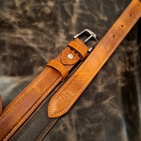 تصویر کمربند سه لایه چرم تک رو 