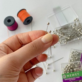 تصویر سوزن ته گرد نقره ای 