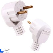 تصویر دوشاخه چپقی میله برنجی کوشا نگین 