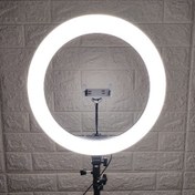 تصویر رینگ لایت عکاسی سایز ۳۶ به همراه سه پایه ۲.۱۰ متری 