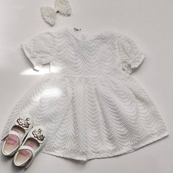 تصویر پیراهن مجلسی دخترونه دانتل - سایز 