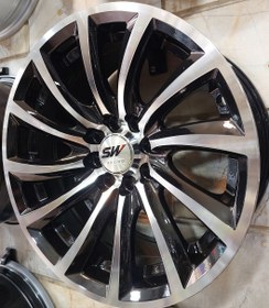 تصویر رینگ اسپرت سایز۱۵ (۱۰۸-۱۰۰×۸) رختراش مشکی Sport wheel size 15"(8×100-108) MB