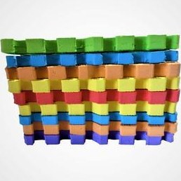 تصویر پازل فومی کفپوش تاتامی کودک ۳۳۳۳ (۱ سانتی، چند رنگ)، (۹ تکه) 