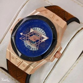 تصویر ساعت هابلوت مردانه طرح خاص کهکشانی hublot عنکبوتی تقویم دار کد 718491 