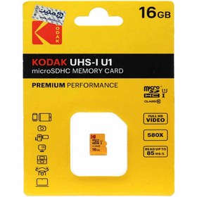 تصویر رم میکرو 16 گیگ کداک Kodak Premium U1 C10 85MB/s 