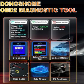 تصویر دیاگ خودرو OB2 برند Donoshome از برترین دیاگ های 2024 DonosHome OBD2 Car Diagnostic Tool OBD Diagnostic French Auto Multi-brand for BMW Peugeot VW Vehicle Fault Code Reader Mote