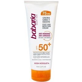 تصویر کرم ضد آفتاب بدون رنگ باباریا SPF 50 مدل ‌ROSA MOSQUETA مناسب برای انواع پوست حجم 75 میلی‌لیتر ماسک و اسکراب برند باباریا