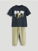 تصویر تیشرت و شلوار نوزاد پسر با یقه دوچرخه‌ای - ال‌سی وایکیکی - LC Waikiki -- 963162183- اورجینال 