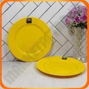 تصویر T414 بشقاب پلو خوری زرد ملامین پردیس ماهان 