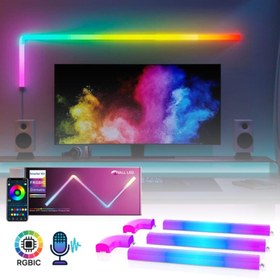 تصویر بیم لایت دیواری RGBIC موزیکال همراه اپلیکیشن موبایل و کنترل هوشمند 
