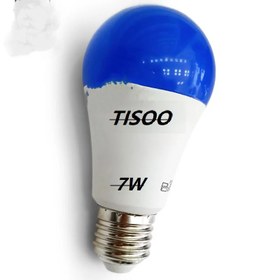 تصویر لامپ رنگی حبابی 7وات آبی برند: TISOO 