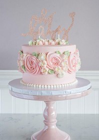 تصویر کیک گل برگ صورتی - سفید / یک کیلویی ا cake_gol_barg_soorati cake_gol_barg_soorati