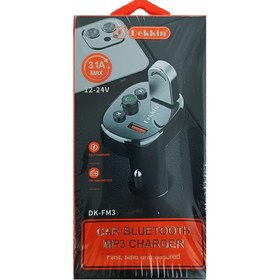 تصویر پخش کننده FM بلوتوثی خودرو Dekkin مدل DK-FM3 + شارژ سریع 3.1A Dekkin Bluetooth car FM player DK-FM3