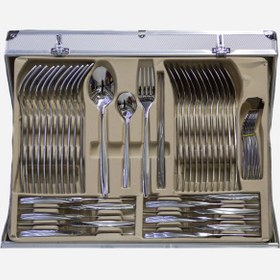 تصویر سرویس قاشق و چنگال128 پارچه مدل مینیاتور STAINLESS STEEL CUÞLERY