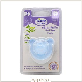 تصویر پستانک تمام سیلیکونی سرگرد طرح خرس کد P130 وی کر Wee Care Silicone Pacifier Round Nipple Soothie