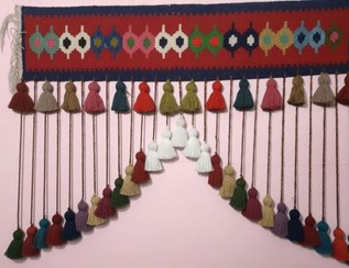 تصویر پرده سنتی یک متر طرح پروانه متری کد 476 