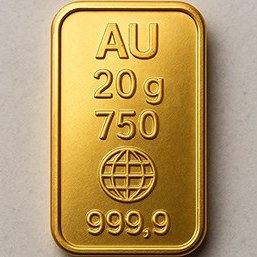 تصویر شمش طلا ۲۰ گرمی 