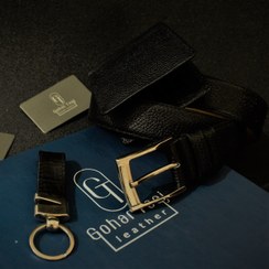 تصویر ست هدیه 3piece مردانه چرم طبیعی مدل EC-34 