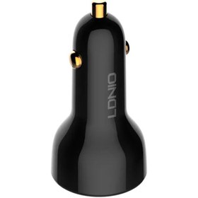 تصویر شارژر فندکی فست شارژ Ldnio C101 10A QC3.0 PD 100W + کابل تایپ سی Ldnio C101 10A QC3.0 PD 100W Car Charger With Type-C Cable