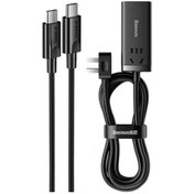 تصویر شارژر رومیزی بیسوس مدل Power Combo 65W به همراه کابل USB-C Baseus GaN3 Pro Desktop Powerstrip AC+2U+2C 65W (SUPERVOOC) CCZM000901