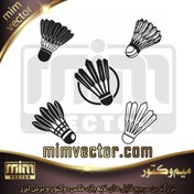 تصویر وکتور توپ بدمینتون 5 عددی 1 