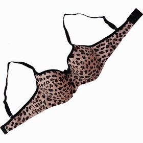 تصویر سوتین کاپ دار فنردار هونکس طرح پلنگی کد C4003 