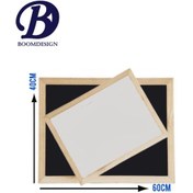 تصویر تخته سیاه و وایت برد دوطرفه سایز 60×40 