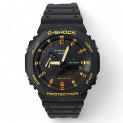 تصویر ساعت جی شاک مشکی طلاییG-SHOCK 2100 