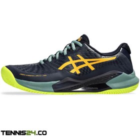 تصویر کفش تنیس مردانه اسیکس Asics Gel-Challenger Clay 14- مشکی/سبز 