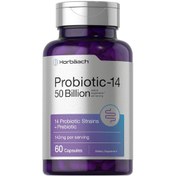 تصویر کپسول پروبیوتیک Horbaach Probiotic-14 | 50 Billion CFU تقویت‌کننده سلامت روده ۶۰ عددی Horbaach Probiotic-14 – 50 Billion CFU | 60 Veg Capsules