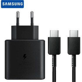 تصویر شارژر دیواری 45 وات سامسونگ مدل EP-TA845 با کابل Type-C ویتنام Samsung EP-TA845 45W Charger