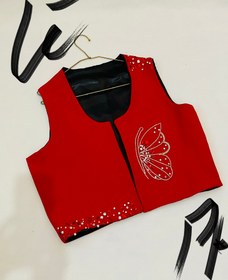 تصویر سخمه جواهر دوزی پروانه | دست دوزی شده 