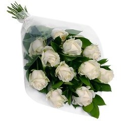 تصویر دسته گل رز سفید 11 شاخه ای (ارسال گل به ارمنستان) 