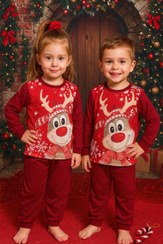 تصویر ست بلوز شلوار یلدایی با تمام چاپ گوزن (طرح کریسمس) - 4 