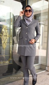 تصویر کت شلوار اداری جنس سوپر فیونا کد ۱۱۷ - 50 / شلوار یک سایز بزرگتر 