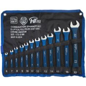 تصویر آچار ۱۲ عددی یک سر رینگی یک سر تخت مدل HT252 روکش دار 