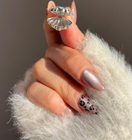 تصویر لاکت صدف صورتی 