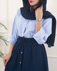 تصویر دامن لنین جلو دکمه کد 593 