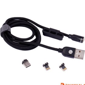 تصویر کابل تبدیل مگنتی USB به Type-C لایتنینگ پرووان مدل PCC260 مدل : (Lap Top Cable Power TSCO)