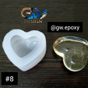 تصویر قالب سیلیکونی قلب حجمی محدب 