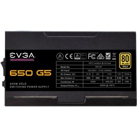 تصویر EVGA Supernova 650 G5 ، 80 Plus Gold 650W EVGA 220-G5-0650-X1 Super Nova 650 G5, 80 Plus Gold 650W Fully Modular